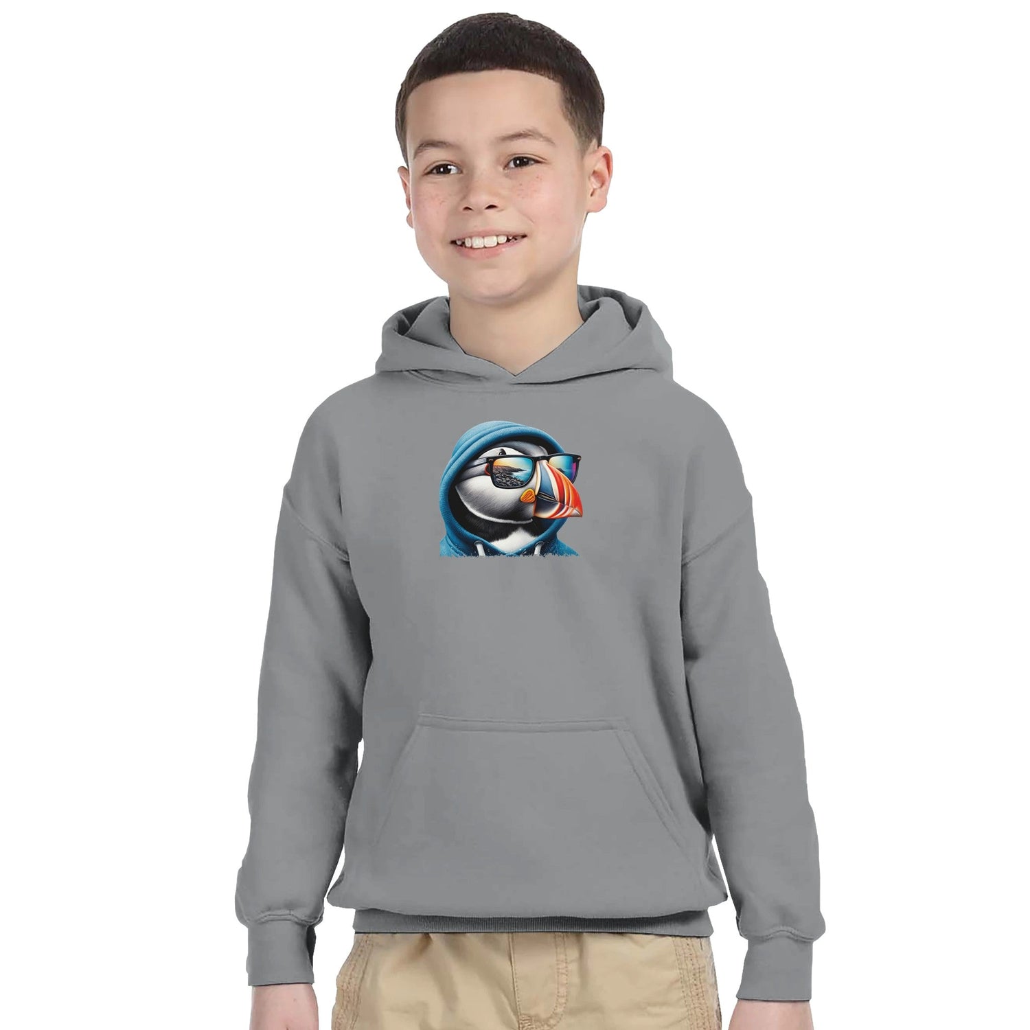 Kids Puffins In Hoodies on Hoodies