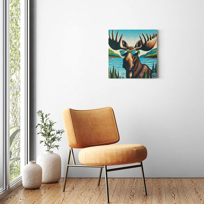 Lakeside Leisure: Cool Moose Canvas Wrap