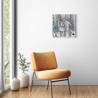 Snow Lynx of the North Canvas Wrap