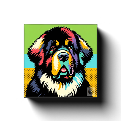 Colorful Majesty: Newfoundland Dog Canvas Wrap