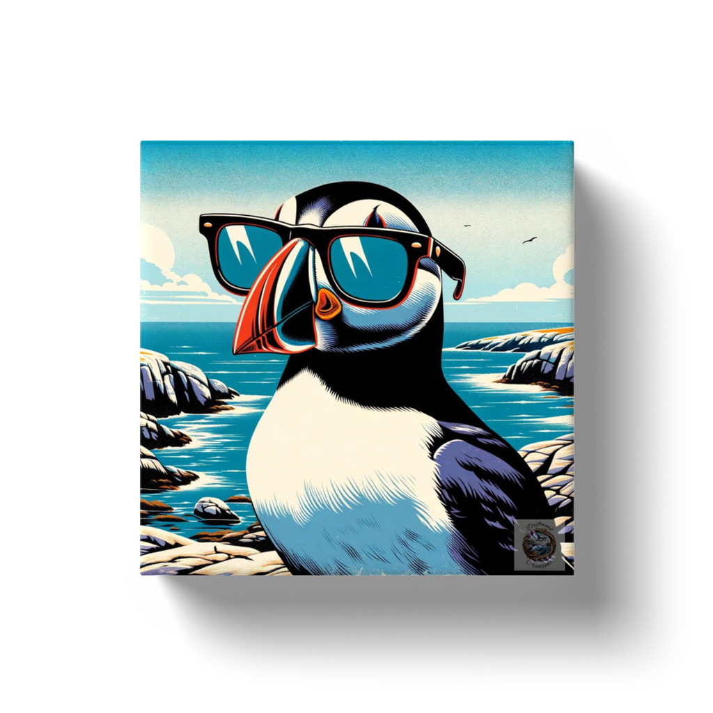 Coastal Cool: Spectacled Puffin Canvas Wrap