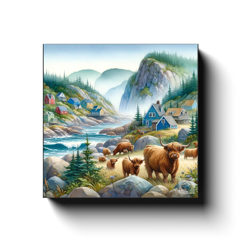 Coastal Pastures of Newfoundland Canvas Wrap