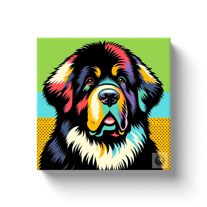 Colorful Majesty: Newfoundland Dog Canvas Wrap