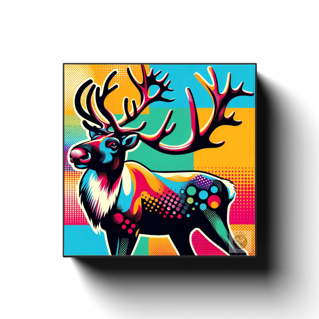 Enchanted Antlers: Stylized Elk Canvas Wrap