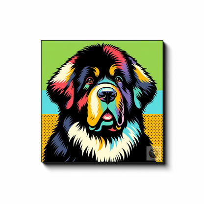 Colorful Majesty: Newfoundland Dog Canvas Wrap