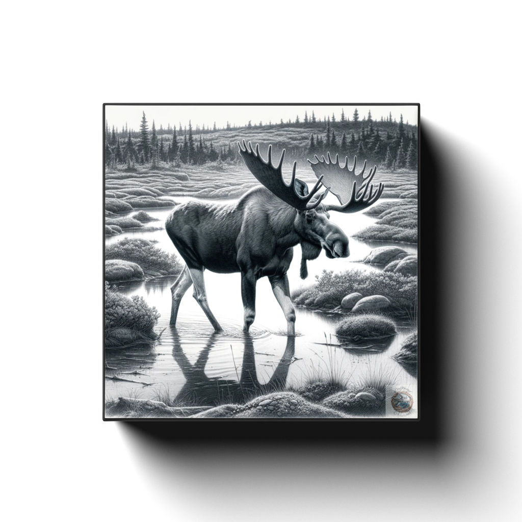 Highland Moose: Reflections from the Newfoundland Wilds Canvas Wrap